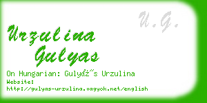 urzulina gulyas business card